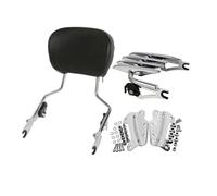 Motocicleta Portaequipajes Trasero Para Touring Para Road King Para Street Glide Para FLHT Para FLHR 2009-2013 Respaldo Para Motocicleta Sissy Bar Portaequipajes Stealth(Chrome)