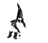 Motocicleta Portaequipajes Trasero Portaequipajes con Respaldo para Pasajeros Barra Sissy 1,5 Pulgadas
