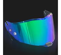 Motocicleta Protector Facial de Repuesto for Casco de Motocicleta LS2 FF805/FIM805, Visera antirayaduras, Lentes de Colores, Color Negro(I Colorful Green)