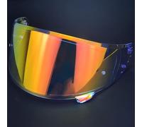 Motocicleta Protector Facial for Casco de Motocicleta Shaft 610, Accesorio de Repuesto, Visera antiarañazos, Lentes de Colores for Casco de Motocicleta, Color B, Plateado(C Aurora Red)