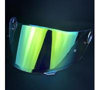 Motocicleta Protector Facial for Casco de Motocicleta Shaft 821, Accesorio de Repuesto, Visera antiarañazos, Lentes de Colores Plateados.(C Aurora Green)