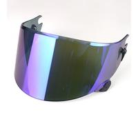 Motocicleta Protector Facial for Casco de Motocicleta Shark Race R Pro GP, Accesorio de Repuesto, Visera antiarañazos, Lentes de Colores for Casco de Motocicleta, Color Dorado y Rojo.(G Dark Blue)