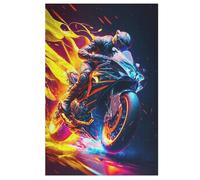 Motocicleta Puzzle Adulto 1000 Piezas Artesanía Regalo Familia Puzzles Juguete de Madera Regalo Único Decoración Interior 78×53cm