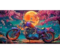 Motocicleta Puzzle Imposible,desafío para Adultos Juego edugatoivo 1000 Piezas Obra de Arte de Juego de para Adultos y Niños a Partir de 12 Años 38x52cm/1000pcs