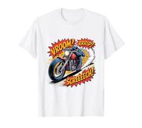 Motocicleta Racing Speed Driver Moto Rider Comic Style Biker Camiseta