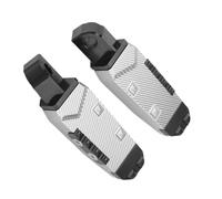 Motocicleta Reposapiés Reposapiés Para Motocicleta, Pedal Trasero De Pasajero Para Yamaha YZF-R25, YZF-R3 Y YZF-R15, Accesorios Modificados, Plataforma Suelo(Silver)