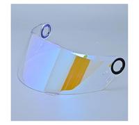 Motocicleta Repuesto de Visera Protectora antirayaduras for Casco de Motocicleta LS2 FF358 FF396, de Fibra de Carbono (Rojo)(Revo Blue)