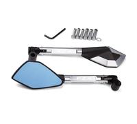 Motocicleta Retrovisores Espejo Retrovisor Lateral para Motocicleta para Yamaha FZX 150, 250, 700, 750, FZX150, FZX250, FZX700, FZX750 Laterales Espejos(Plata)