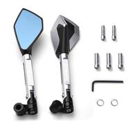 Motocicleta Retrovisores Espejo Retrovisor para Motocicleta para Yamaha TMAX 530, TMAX 500, T-MAX 530, T-MAX 500, TMAX 530, 500, Espejos Laterales. Laterales Espejos(Plata)