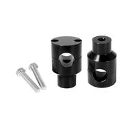 Motocicleta Riser Universal para Elevador De Manillar De Motocicleta De 22MM Y 25MM Kit De Abrazadera De Soporte para Manillar De 1 ''y 7/8" Negro/Cromo Riser Manillar Moto(Black 22mm)