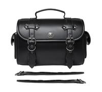 Motocicleta Saddle Bags - Cuero Tamaño compacto | Moto Luggage Storage Pannier, Backseat Riding Bag | Travel Saddlebag para motocicletas, bicicletas, Touring And Commuting