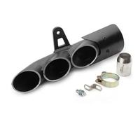 Motocicleta Silenciador Escape Motocicleta Tubo Calle con Doble Orificio Gran para R6 Z900 Zx6r Cbr500r Gsxr1000 Tubo Escape(B)