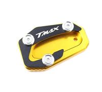 Motocicleta Soporte Almohadilla Soporte Pata Lateral Motocicleta Para Yamaha Para Tech Para Max TMAX530 T-MAX530 TMAX 530 SX DX Placa Tapones Válvula Lateral Caballete Almohadilla(Oro)