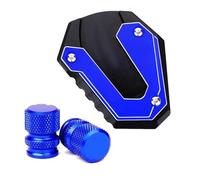 Motocicleta Soporte Base Para Caballete Lateral De Motocicleta Para Yamaha FZ09 FZ-09 FZ 09 2015-2025 Extensor Soporte Para, Tapa Válvula Lateral Caballete Almohadilla(Azul 1)
