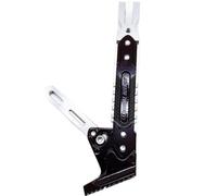 Motocicleta Soporte Lateral Soporte de pie motocicleta Metal CNC ajustable, soporte lateral patada, duradero resistente a la corrosión, for(Silver)