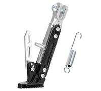 Motocicleta Soporte Lateral Soporte lateral de Metal ajustable for motocicleta, soporte for, for estacionamiento, accesorios for(Titanium)