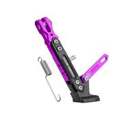 Motocicleta Soporte Lateral Soporte Universal for motocicleta CNC, soporte de trípode ajustable de aleación de aluminio, soporte lateral for pie, soporte de estacionamiento for Scooter(Purple)