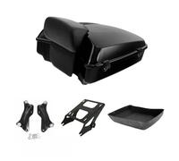 Motocicleta Soporte Maleta Superior Moto Box 10,7" para Viajes para Road King para Road Glide para Street Glide para CVO para Electra para Limited para Chopped Portaequipajes(14UP BK Whole Set)