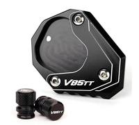 Motocicleta Soporte Soporte Lateral Para Motocicleta Para GUZZI V85TT V85 TT V 85 2020 2021 2022 2023 Extensor Para Pata Cabra, Tapa Válvula Lateral Caballete Almohadilla(negro 1)