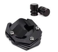Motocicleta Soporte Soporte Para Pata De Cabra Motocicleta Para Yamaha XTZ700 XTZ 700 T700 T7 Extensor Pie, Tapas Válvula Lateral Caballete Almohadilla(negro 1)