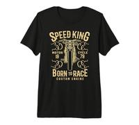 Motocicleta Speed King Cafe Racer Camiseta Premium