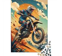 Motocicleta Sport Aventura Puzzle, 1000 piezas para adultos de alta calidad | 70x50cm Amantes del Arte, Regalo de Cumpleaños, Cartón, Mejora De La Concentración, Acabado Suave