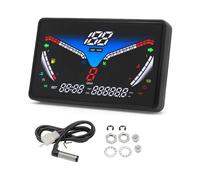 Motocicleta Tacómetro Tacómetro digital universal para motocicleta de 12 V, RPM, combustible, agua, temperatura, odómetro con sensores, tablero instrumentos
