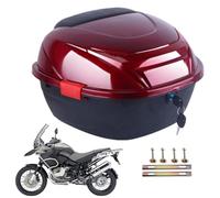 Motocicleta Tail Box - Caja de almacenamiento de trunk, Luggage Top Carrier | Impermeable Large Reflector Case, Built-in Base Container, Perfecto para Storing Clothes Or Hats During Road Trips
