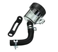 Motocicleta Tapa Depósito Líquido Depósito de líquido Frenos Universal para Motocicleta, Cilindro Maestro Trasero, Taza Aceite con Soporte Tubo para la mayoría Motocicletas