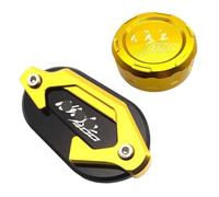 Motocicleta Tapa Depósito Líquido Tapa Protectora del depósito Maestro del Cilindro de líquido de Freno Delantero y Trasero de Motocicleta para NI&NJA400 2018 2019-2023.