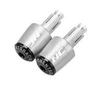 motocicleta Tapones De Manillar Para Motocicletas, Contrapesos, Piezas Antivibración, Extremos De Barra Para NC NC750S X NC750X NC750 S 2014-2015 extremo del mango(Silver)