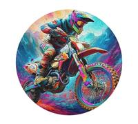 Motocicleta Todo Terreno 120 Piezas Rompecabezas Cartón Animales Formas Animalizadas Carrera del país Puzzle Niños Hombres Niñas Mujeres Toda La Familia Educativo Portátil 120 PCS