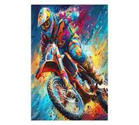 Motocicleta Todo Terreno Puzzle 1000 Piezas Desafío Impossible Carrera del país Rompecabezas para Adultos Aliviar Estrés Decoración Hogar 3D Maquetas Construir 1000 PCS