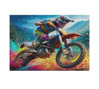 Motocicleta Todo Terreno Puzzle 300 Piezas Educativo Construir 3D Carrera del país Rompecabezas para Familia Maquetas Educativas Desafío Intelectual Decoración Hogar 300 PCS