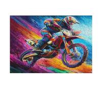 Motocicleta Todo Terreno Puzzle 300 Piezas Impossible Creativo Carrera del país Rompecabezas 3D Obra De Arte para Toda La Familia Juguete Educativo Decoración 300 PCS