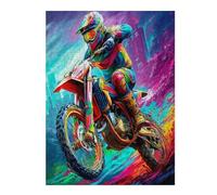 Motocicleta Todo Terreno Puzzle 500 Piezas Alivio De Estrés Carrera del país Rompecabezas para Hombres Y Mujeres Decoración Hogar Estera Portátil 3D Moderno 500 PCS