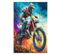 Motocicleta Todo Terreno Puzzles 1000 Piezas Aliviar Estrés Familiar Premium Carrera del país Rompecabezas para Adultos Desafío Intelectual 3D DIY Creativo Decorativo 1000 PCS