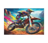 Motocicleta Todo Terreno Puzzles 1000 Piezas Impossible 3D Carrera del país Rompecabezas para Adultos Desafío Intelectual Estera Portátil DIY Moderno Creativo 1000 PCS