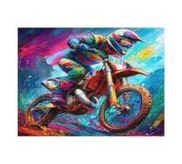 Motocicleta Todo Terreno Puzzles 500 Piezas Actividad Familiar Carrera del país Rompecabezas 3D para Familia Juguete Educativo Aliviar Estrés Decoración Hogar 500 PCS