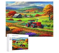 Motocicleta Todo Terreno Puzzles 500 Piezas Circular 3D Familiar Carrera del país Rompecabezas para Familia Aliviar Estrés DIY Moderno Creativo Decoración del Hogar 500 PCS