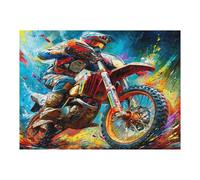 Motocicleta Todo Terreno Puzzles 500 Piezas Juguete Educativo 3D Carrera del país Rompecabezas Familiar para Toda La Familia Entretenimiento Creativo Decorativo 500 PCS