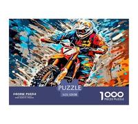 Motocicleta Todo Terreno Rompecabezas 1000 Piezas para Adultos Y Niños Familia Juego Impossible Habilidad Familiar Idea De Regalo para Ella O É 52x38cm/1000pcs