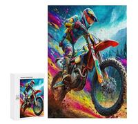 Motocicleta Todoterreno Puzzle 300 Piezas Familiar Toda La Familia país Raza Rompecabezas 3D Colorido para Hombres Y Mujeres Aliviar Estrés DIY Creativo Decoración Hogar 300 PCS