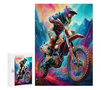 Motocicleta Todoterreno Puzzles 300 Piezas Impossible 3D país Raza Desafío Intelectual Rompecabezas para Hombres Y Mujeres A 14 Años DIY Moderno Decoración 300 PCS