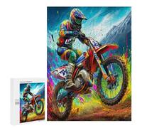 Motocicleta Todoterreno Puzzles 500 Piezas A Partir De 14 Años país Raza Desafío Desafiante Rompecabezas para Mujeres Y Hombres 3D Decoración Hogar DIY Moderno 500 PCS