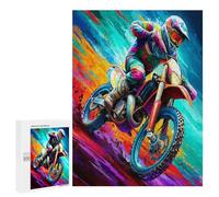 Motocicleta Todoterreno Puzzles 500 Piezas A Partir De 14 Años país Raza Desafío Desafiante Rompecabezas para Mujeres Y Hombres 3D Decoración Hogar DIY Moderno 500 PCS