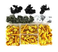 Motocicleta Tornillos Compatible Con Para Ninja Para ZX-6R Para Ninja Para ZX-7R Para Ninja ZX-9R Carenado Para Kit De Pernos Tornillos Tuerca Hexagonal(Yellow)