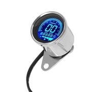 Motocicleta Velocímetro Velocímetro digital universal para motocicleta de 12 V, odómetro, tacómetro, indicador de combustible Cuentakilómetros Moto(Silver)