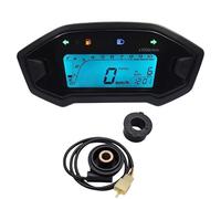 motocicleta velocímetro Velocímetro LED Ajustable Para Motocicleta 10000 RPM 7 Colores De Retroiluminación Odómetro Digital Tacómetro Para 1 2 Y 4 Cilindros(With sensor2)