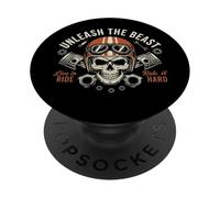 Motocicleta Vintage Live To Ride, Ride It Hard PopSockets PopGrip Adhesivo